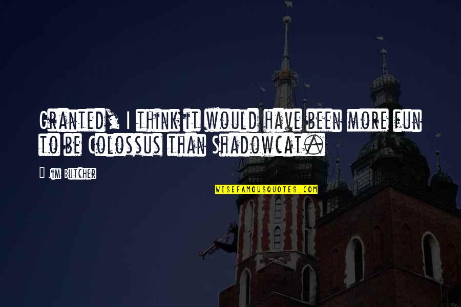 Pugnale Quotes By Jim Butcher: Granted, I think it would have been more