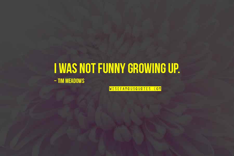 Pulang Kampung Quotes By Tim Meadows: I was not funny growing up.