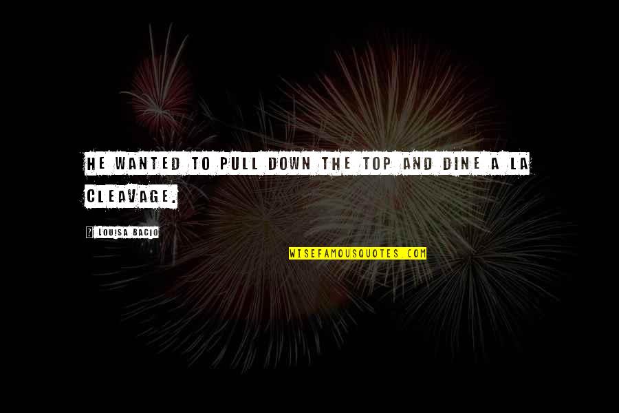 Pull Down Quotes By Louisa Bacio: He wanted to pull down the top and Pull Down Quotes By Louisa Bacio: He wanted to pull down the top and