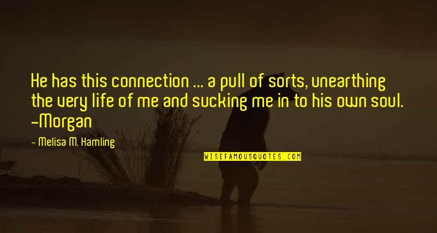Pull Me Up Quotes By Melisa M. Hamling: He has this connection ... a pull of
