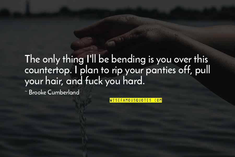 Pull My Hair Out Quotes By Brooke Cumberland: The only thing I'll be bending is you