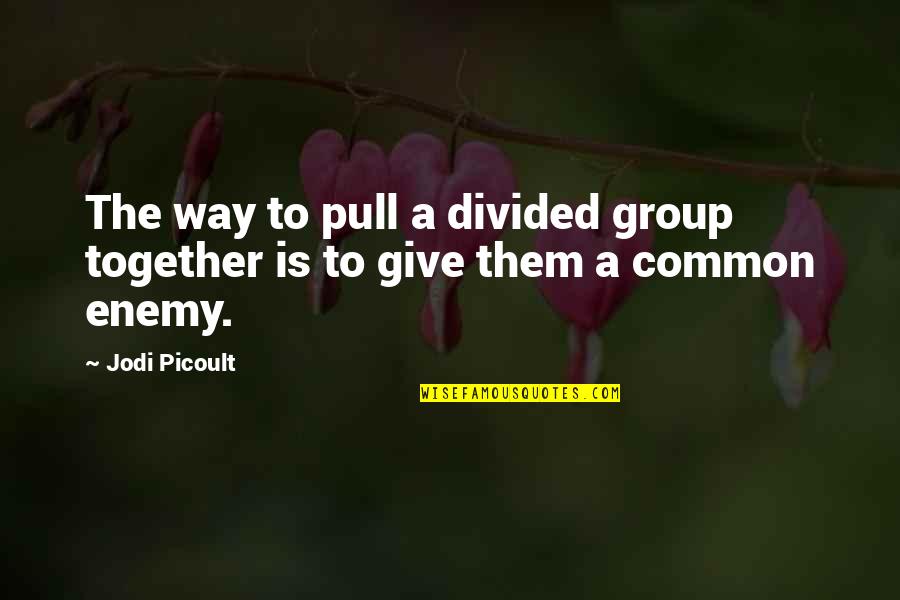 Pull Together Quotes By Jodi Picoult: The way to pull a divided group together