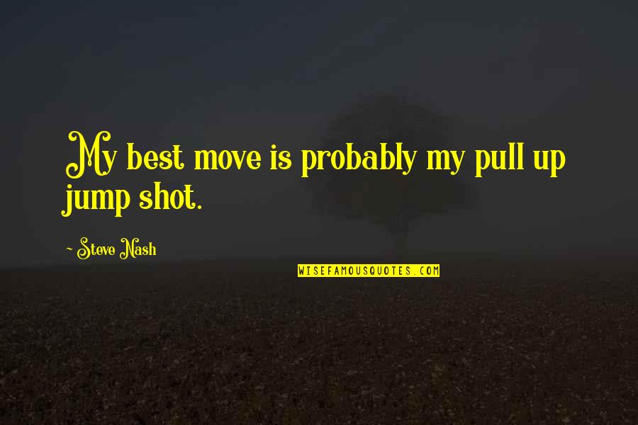 Pull Up Quotes By Steve Nash: My best move is probably my pull up