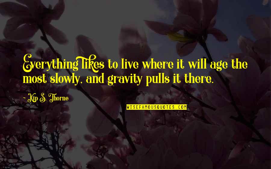 Pulls Quotes By Kip S. Thorne: Everything likes to live where it will age
