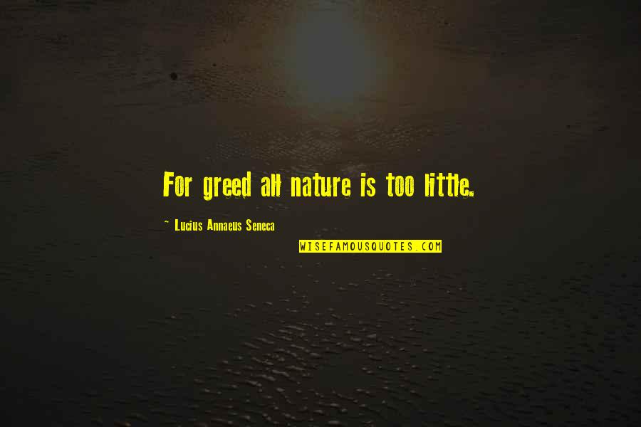 Pulp Fiction Comfortable Silence Quote Quotes By Lucius Annaeus Seneca: For greed all nature is too little.