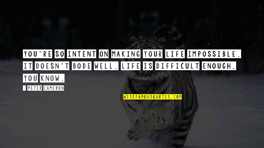 Pulp Fiction Funniest Quotes By Peter Cameron: You're so intent on making your life impossible.