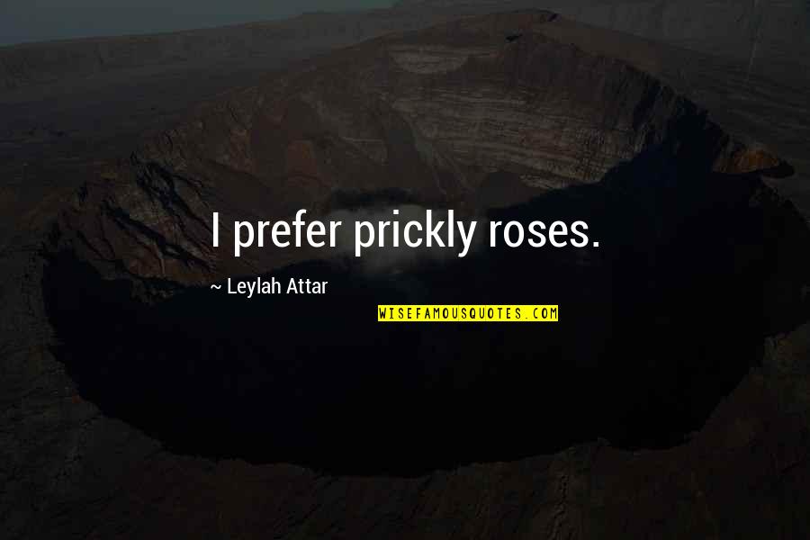 Pummarola Coral Gables Quotes By Leylah Attar: I prefer prickly roses. Pummarola Coral Gables Quotes By Leylah Attar: I prefer prickly roses.