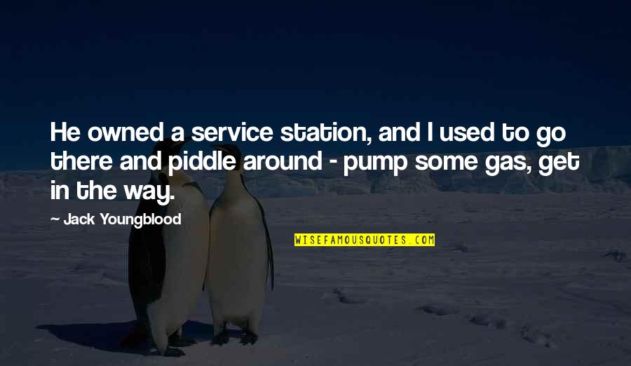 Pump It Quotes By Jack Youngblood: He owned a service station, and I used