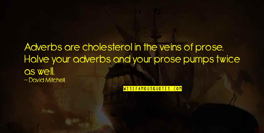 Pumps It Quotes By David Mitchell: Adverbs are cholesterol in the veins of prose.