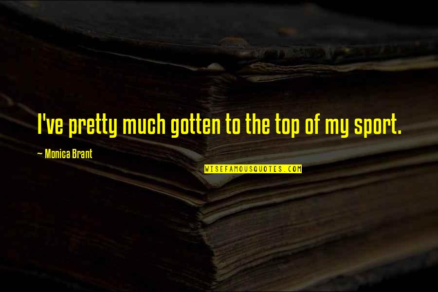 Punch Out Glass Joe Quotes By Monica Brant: I've pretty much gotten to the top of