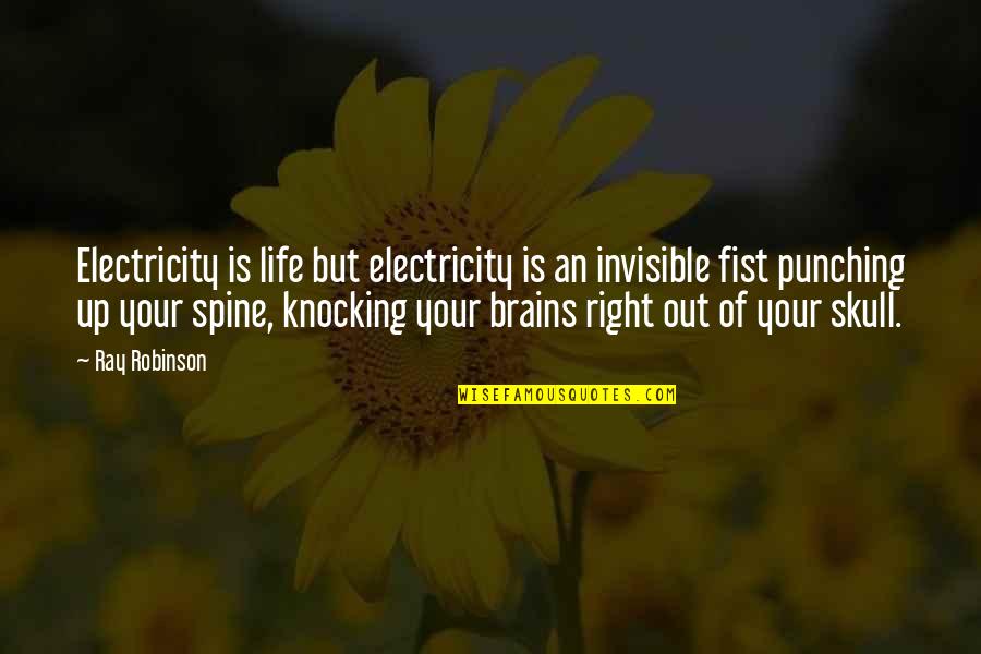 Punching Quotes By Ray Robinson: Electricity is life but electricity is an invisible