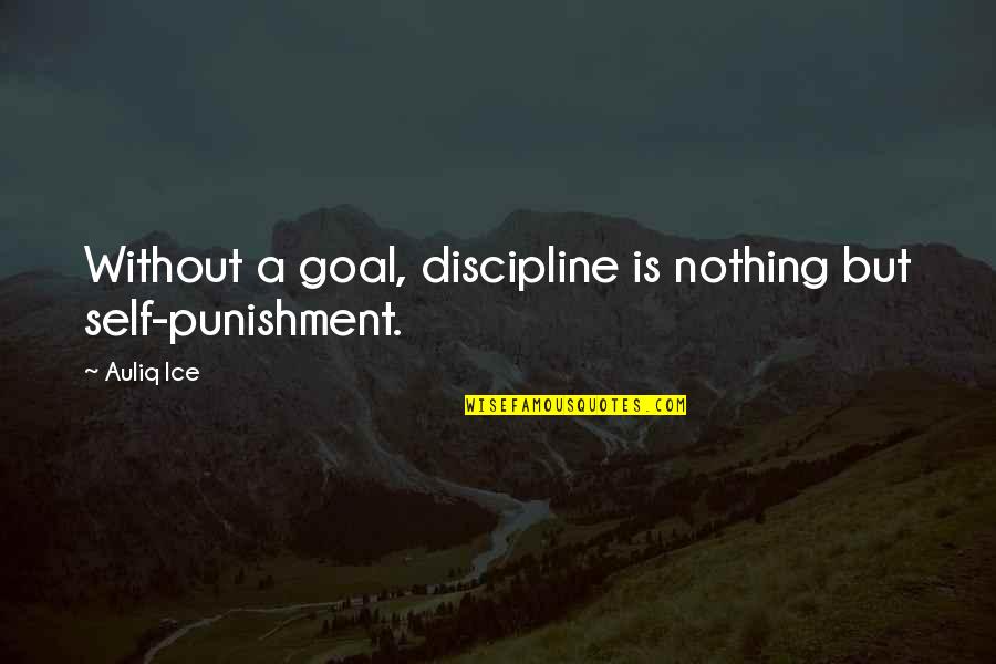 Punishment Quotes By Auliq Ice: Without a goal, discipline is nothing but self-punishment.