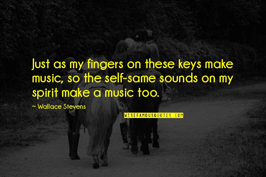 Puntarella Quotes By Wallace Stevens: Just as my fingers on these keys make Puntarella Quotes By Wallace Stevens: Just as my fingers on these keys make