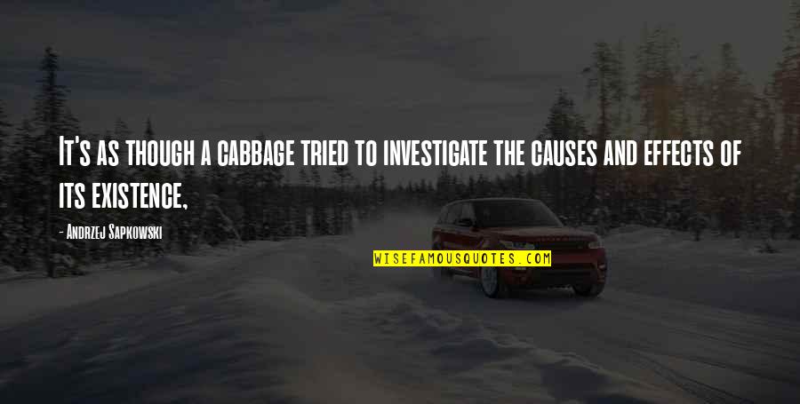 Puntuacion Z Quotes By Andrzej Sapkowski: It's as though a cabbage tried to investigate Puntuacion Z Quotes By Andrzej Sapkowski: It's as though a cabbage tried to investigate