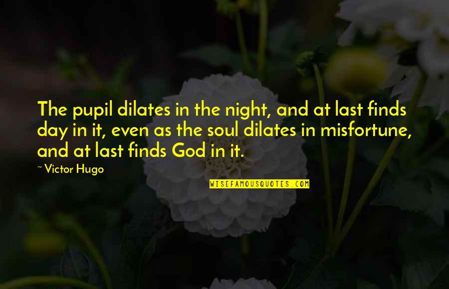 Pupil Quotes By Victor Hugo: The pupil dilates in the night, and at