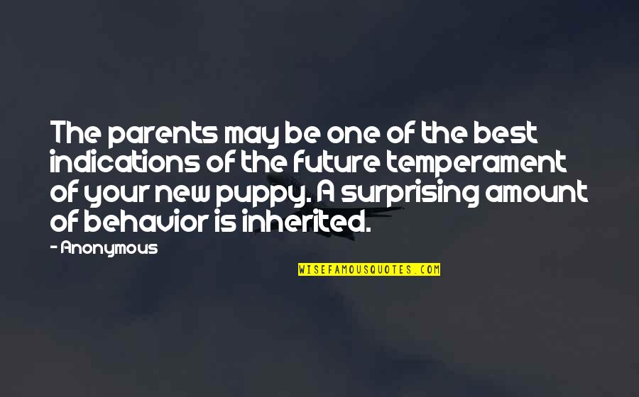 Puppy Quotes By Anonymous: The parents may be one of the best