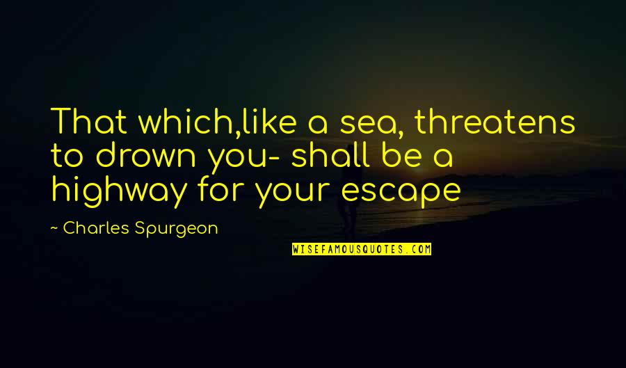 Puras Para Quotes By Charles Spurgeon: That which,like a sea, threatens to drown you-