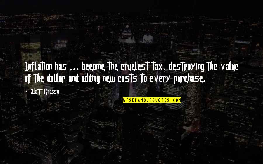 Purchase Quotes By Ella T. Grasso: Inflation has ... become the cruelest tax, destroying Purchase Quotes By Ella T. Grasso: Inflation has ... become the cruelest tax, destroying