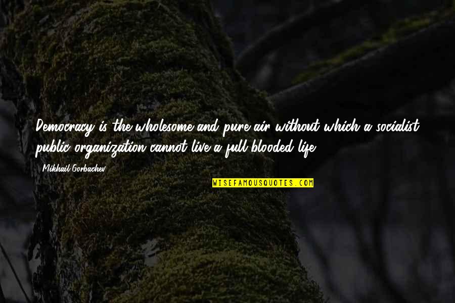 Pure Air Quotes By Mikhail Gorbachev: Democracy is the wholesome and pure air without Pure Air Quotes By Mikhail Gorbachev: Democracy is the wholesome and pure air without