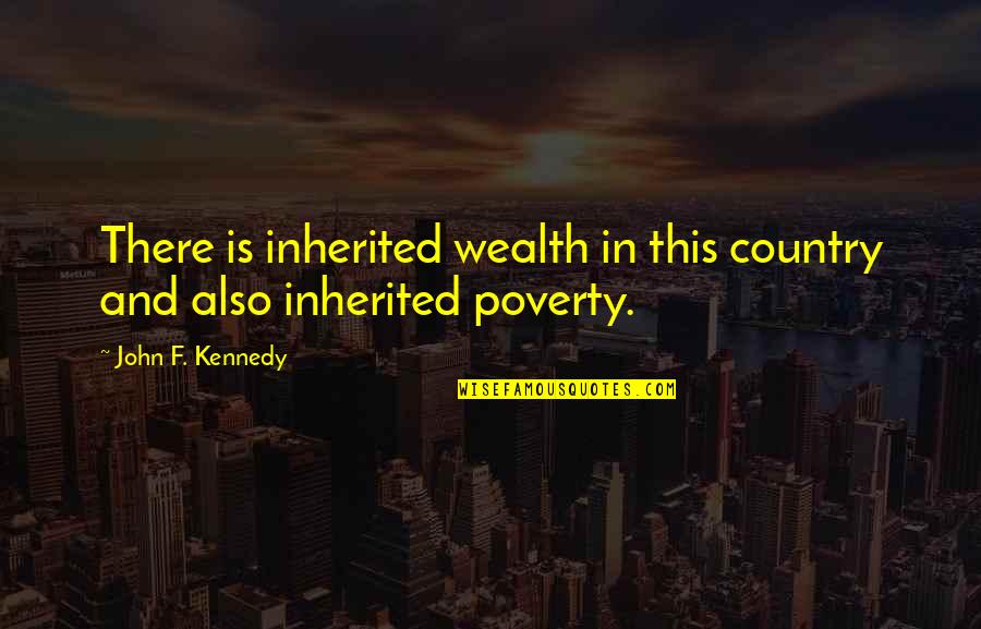 Pure Awesomeness Quotes By John F. Kennedy: There is inherited wealth in this country and