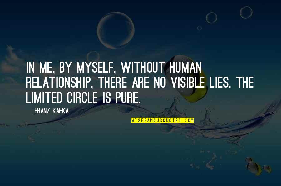 Pure Relationship Quotes By Franz Kafka: In me, by myself, without human relationship, there