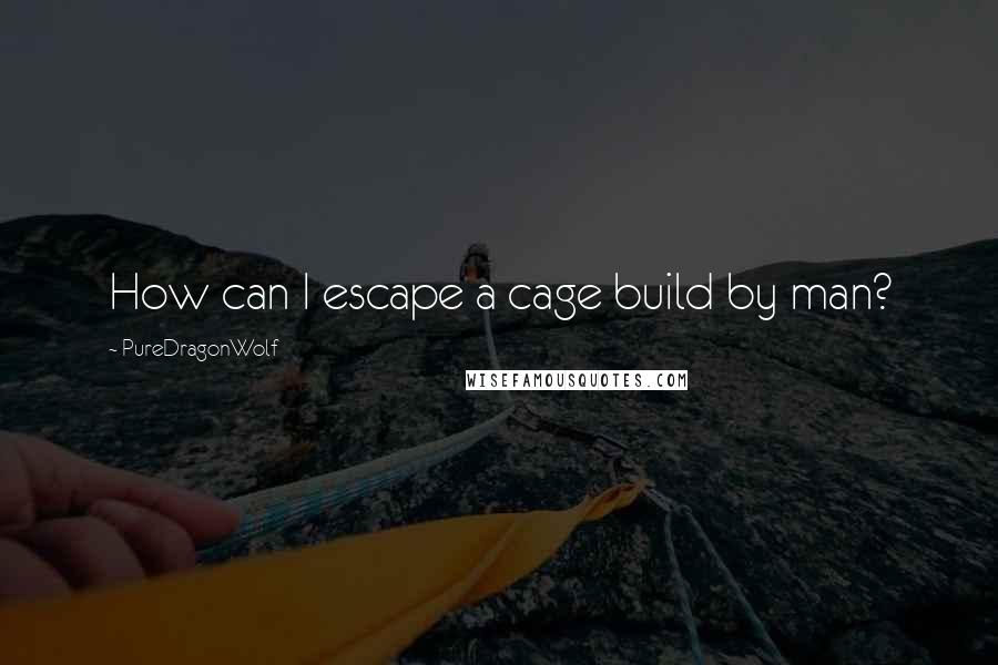 PureDragonWolf quotes: How can I escape a cage build by man?