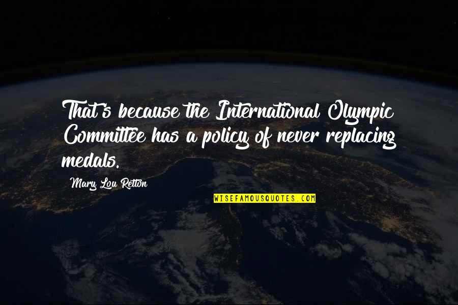 Pureness Quotes By Mary Lou Retton: That's because the International Olympic Committee has a