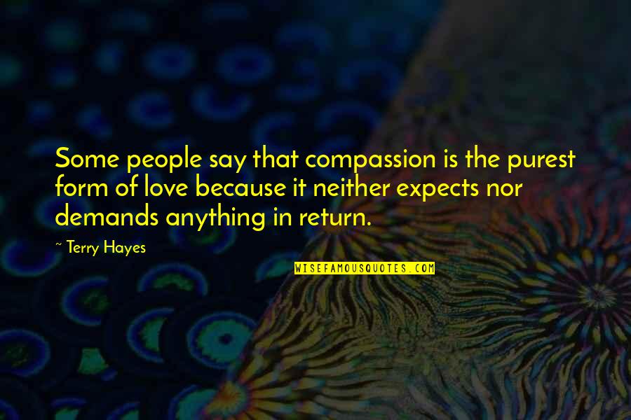 Purest Form Quotes By Terry Hayes: Some people say that compassion is the purest