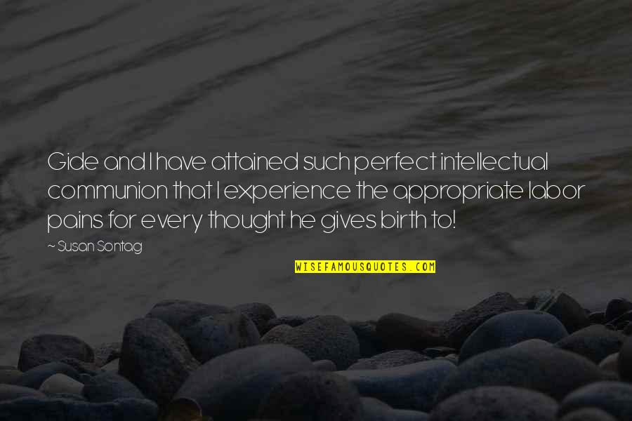 Purist Audio Quotes By Susan Sontag: Gide and I have attained such perfect intellectual Purist Audio Quotes By Susan Sontag: Gide and I have attained such perfect intellectual
