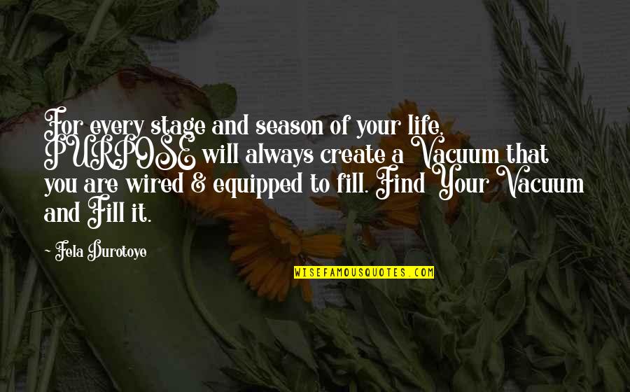 Purpose And Leadership Quotes By Fela Durotoye: For every stage and season of your life,