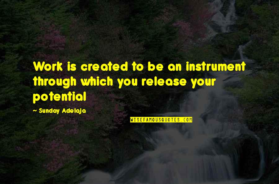Purpose And Potential Quotes By Sunday Adelaja: Work is created to be an instrument through