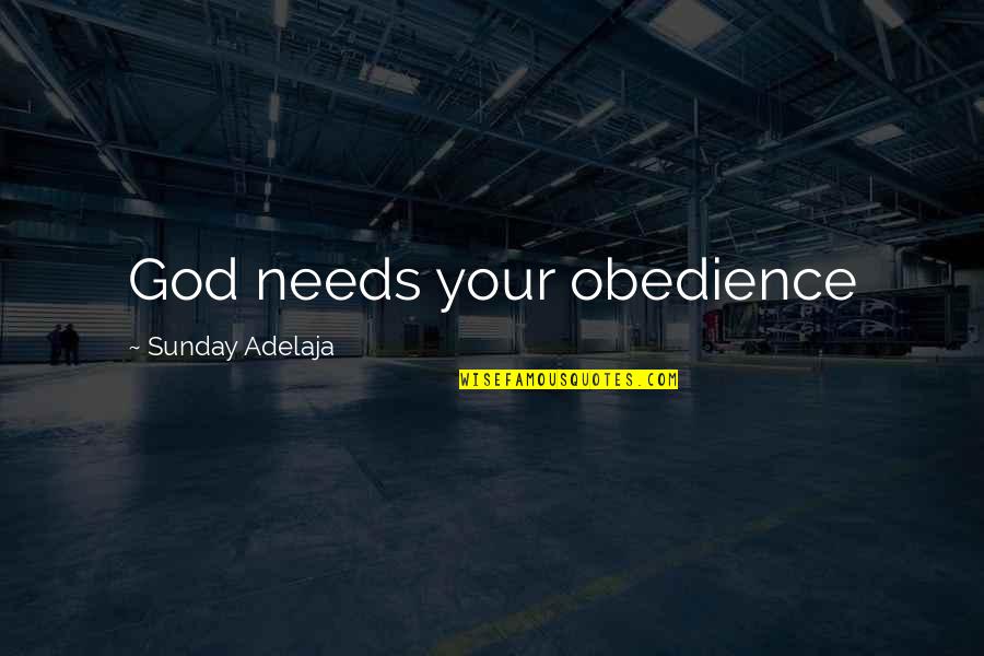 Purpose God Quotes By Sunday Adelaja: God needs your obedience