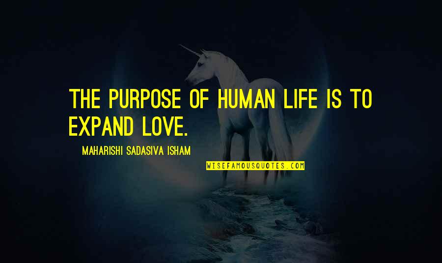 Purpose Of Human Life Quotes By Maharishi Sadasiva Isham: The purpose of human life is to expand