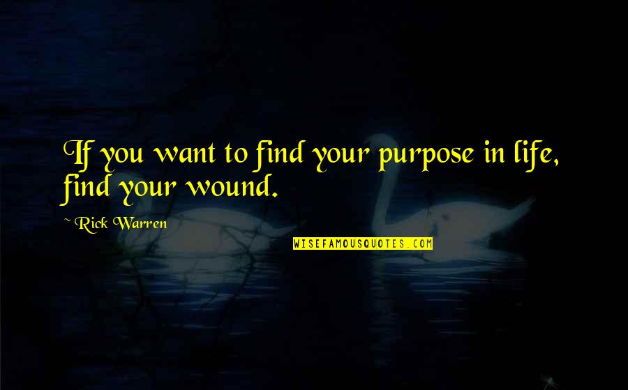 Purpose Rick Warren Quotes By Rick Warren: If you want to find your purpose in