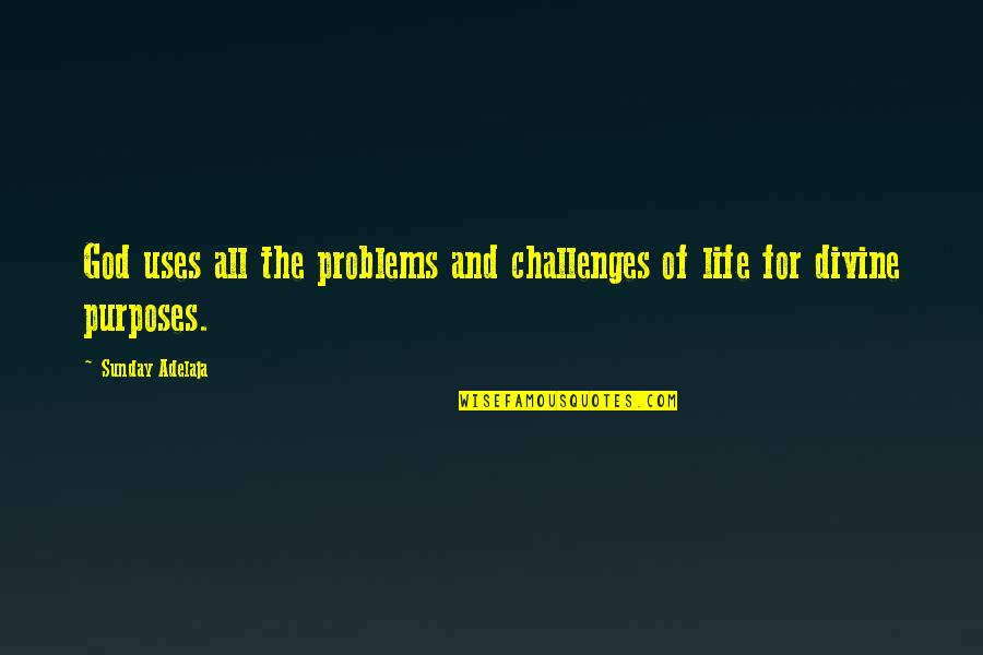 Purposes Of God Quotes By Sunday Adelaja: God uses all the problems and challenges of