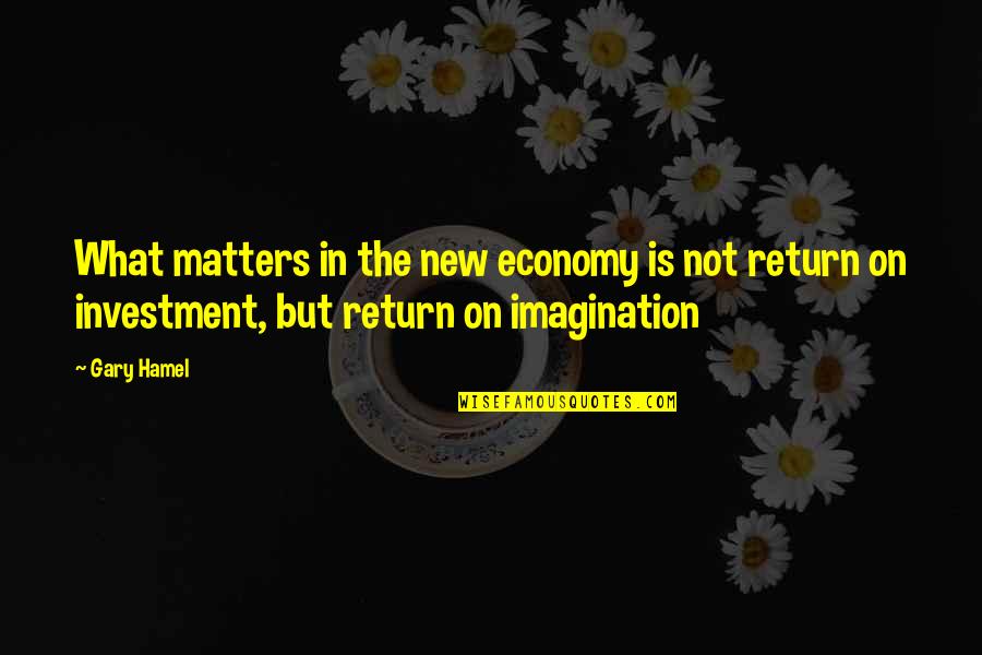 Pusar Bayi Quotes By Gary Hamel: What matters in the new economy is not