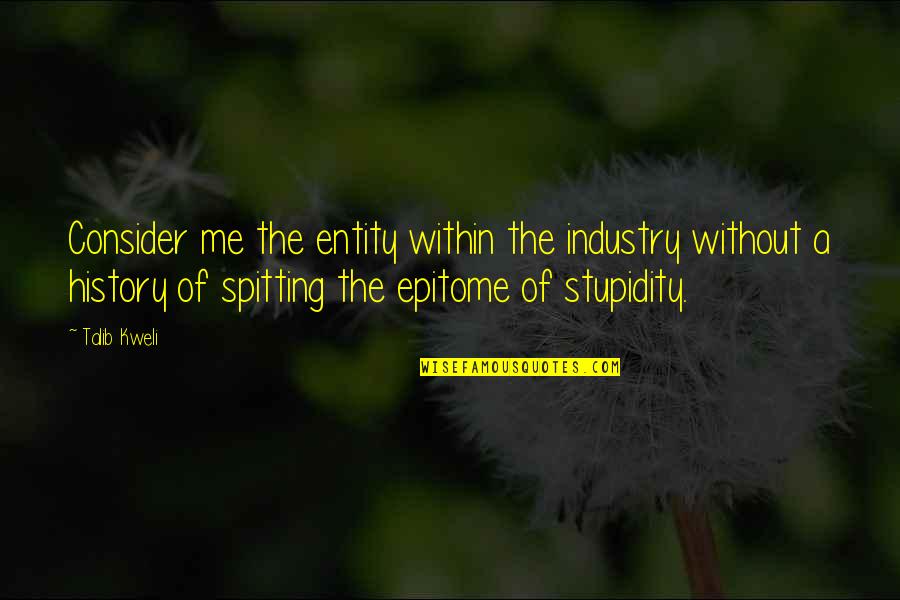 Pusateris Quotes By Talib Kweli: Consider me the entity within the industry without Pusateris Quotes By Talib Kweli: Consider me the entity within the industry without