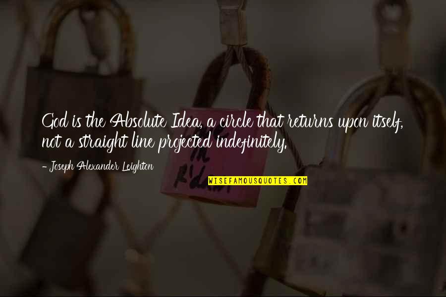 Push Harder Than Yesterday Quotes By Joseph Alexander Leighton: God is the Absolute Idea, a circle that Push Harder Than Yesterday Quotes By Joseph Alexander Leighton: God is the Absolute Idea, a circle that