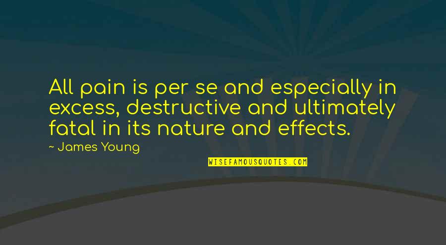 Pushing Harder Quotes By James Young: All pain is per se and especially in