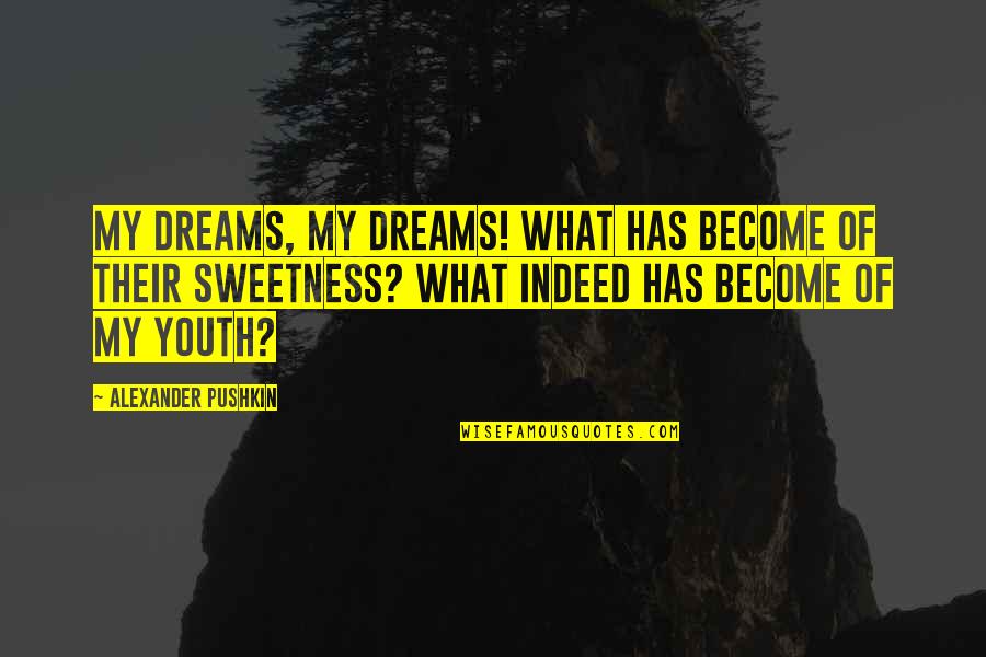 Pushkin Quotes By Alexander Pushkin: My dreams, my dreams! What has become of