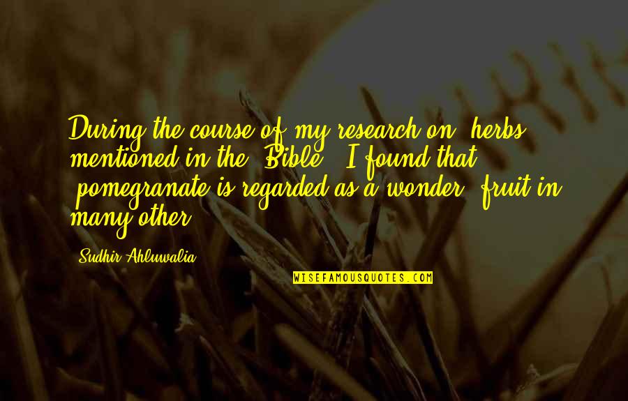Pushups Quotes By Sudhir Ahluwalia: During the course of my research on #herbs