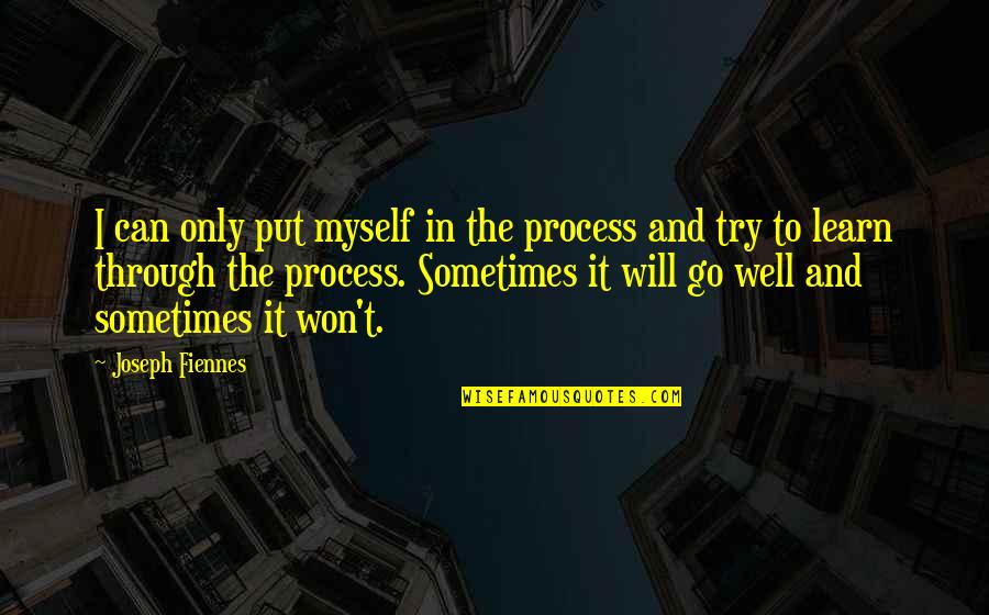 Put Myself Out There Quotes By Joseph Fiennes: I can only put myself in the process