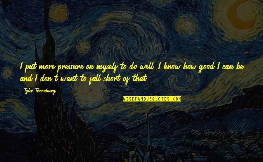 Put Pressure On Quotes By Tyler Thornburg: I put more pressure on myself to do Put Pressure On Quotes By Tyler Thornburg: I put more pressure on myself to do
