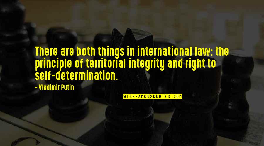 Putin Vladimir Quotes By Vladimir Putin: There are both things in international law: the