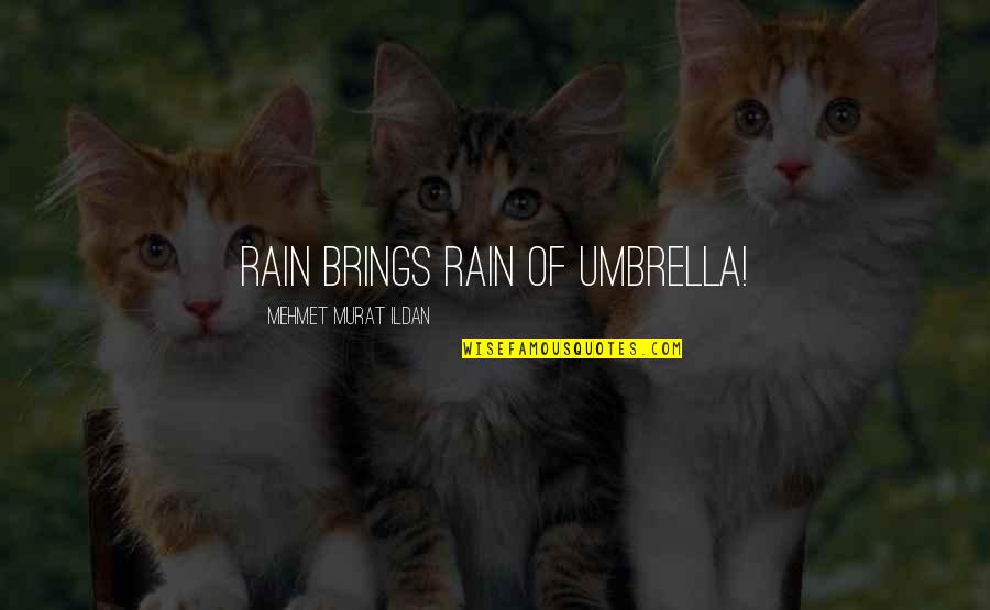Putrefaccion Definicion Quotes By Mehmet Murat Ildan: Rain brings rain of umbrella!