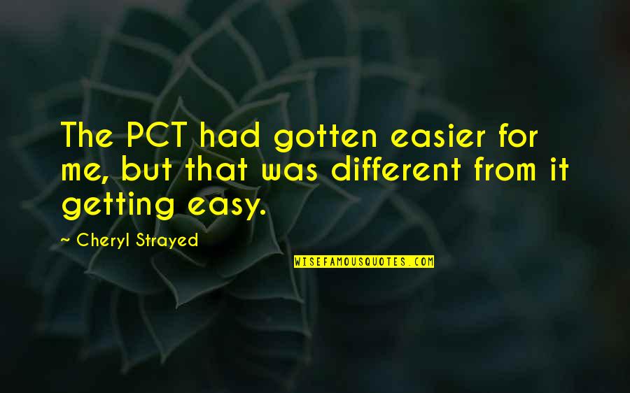 Puttees Pronunciation Quotes By Cheryl Strayed: The PCT had gotten easier for me, but