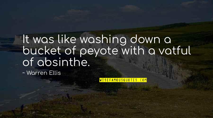 Putting Friends Before Yourself Quotes By Warren Ellis: It was like washing down a bucket of