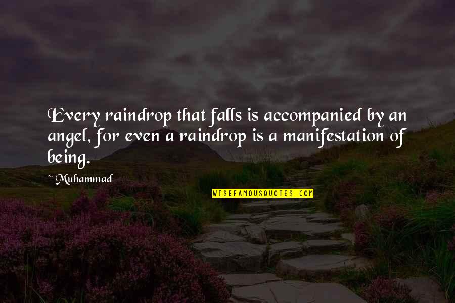 Puzzl'd Quotes By Muhammad: Every raindrop that falls is accompanied by an
