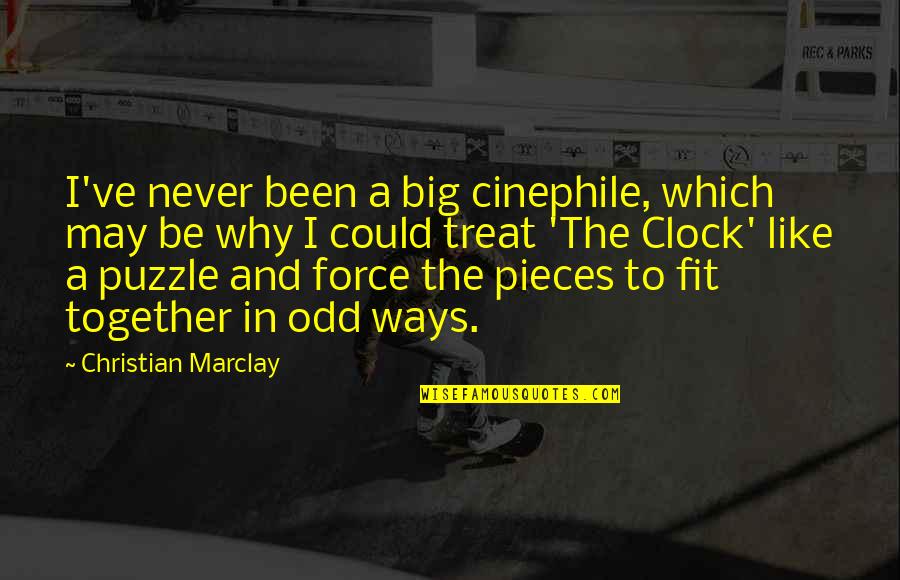 Puzzle Pieces Quotes By Christian Marclay: I've never been a big cinephile, which may