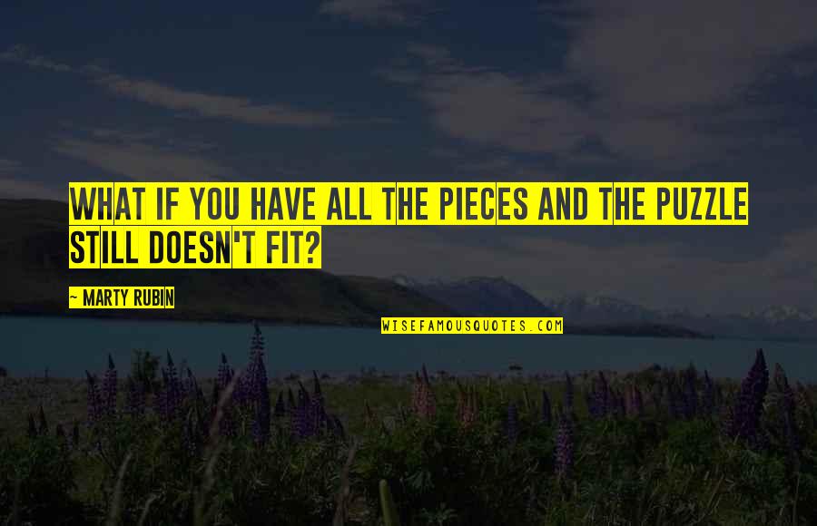 Puzzle Pieces Quotes By Marty Rubin: What if you have all the pieces and